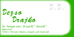 dezso drajko business card